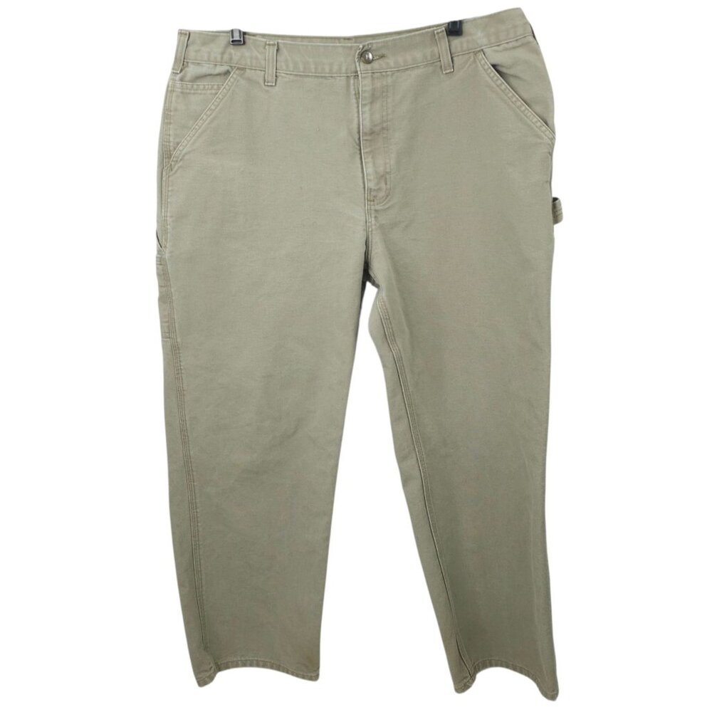 Carhartt Dungaree Fit Cargo Pant Mens 38x27.5 Cotton Canvas Desert Beige B11 DES